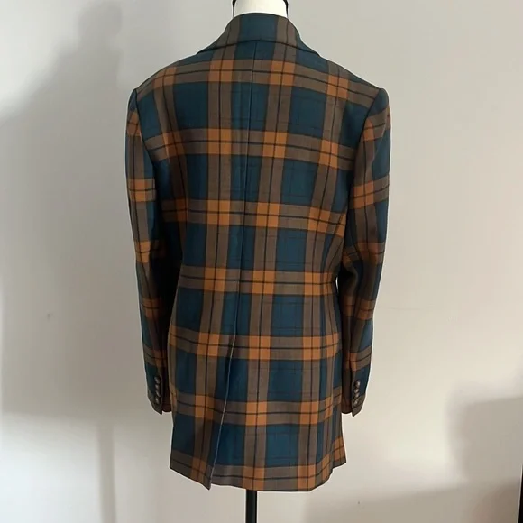 Plaid Blazer Wool Jacket - Picture 7 of 13